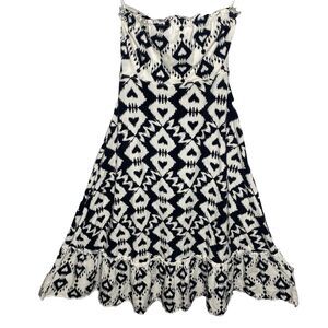 URBAN OUTFITTERS LUX. Mini Dress Open Back Cutout Strapless Womens S White Black